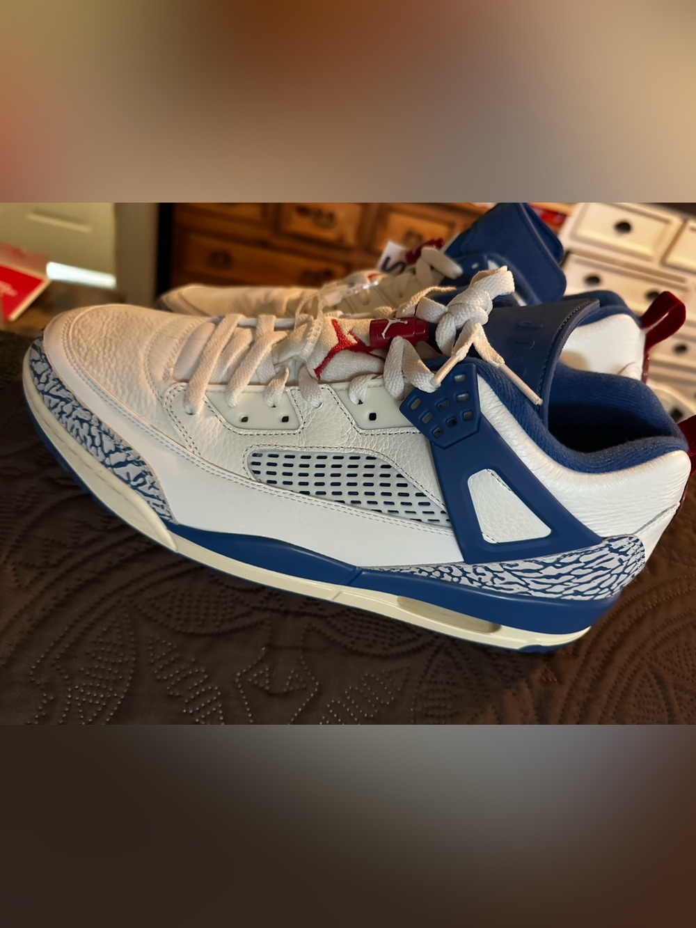 Nike Air Jordan Spizike Low Sail Storm Blue IM2176-133 Men's Shoes